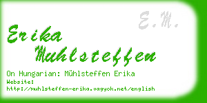 erika muhlsteffen business card