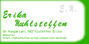erika muhlsteffen business card